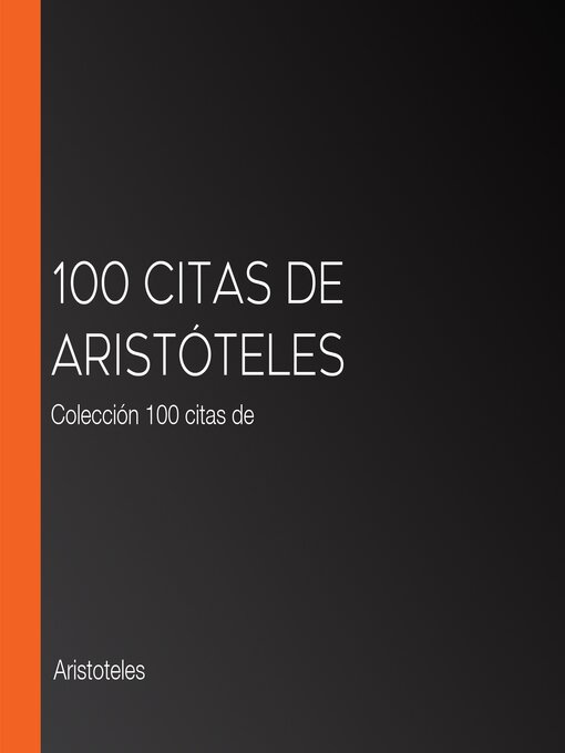 Title details for 100 citas de Aristóteles by Aristoteles - Available